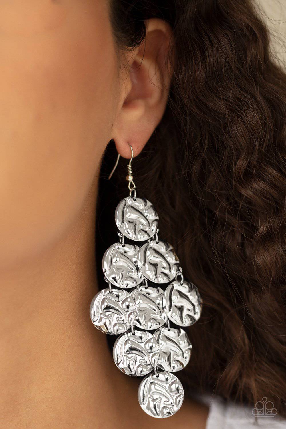 Metro Trend - Silver Earrings- Paparazzi Accessories - GlaMarous Titi Jewels