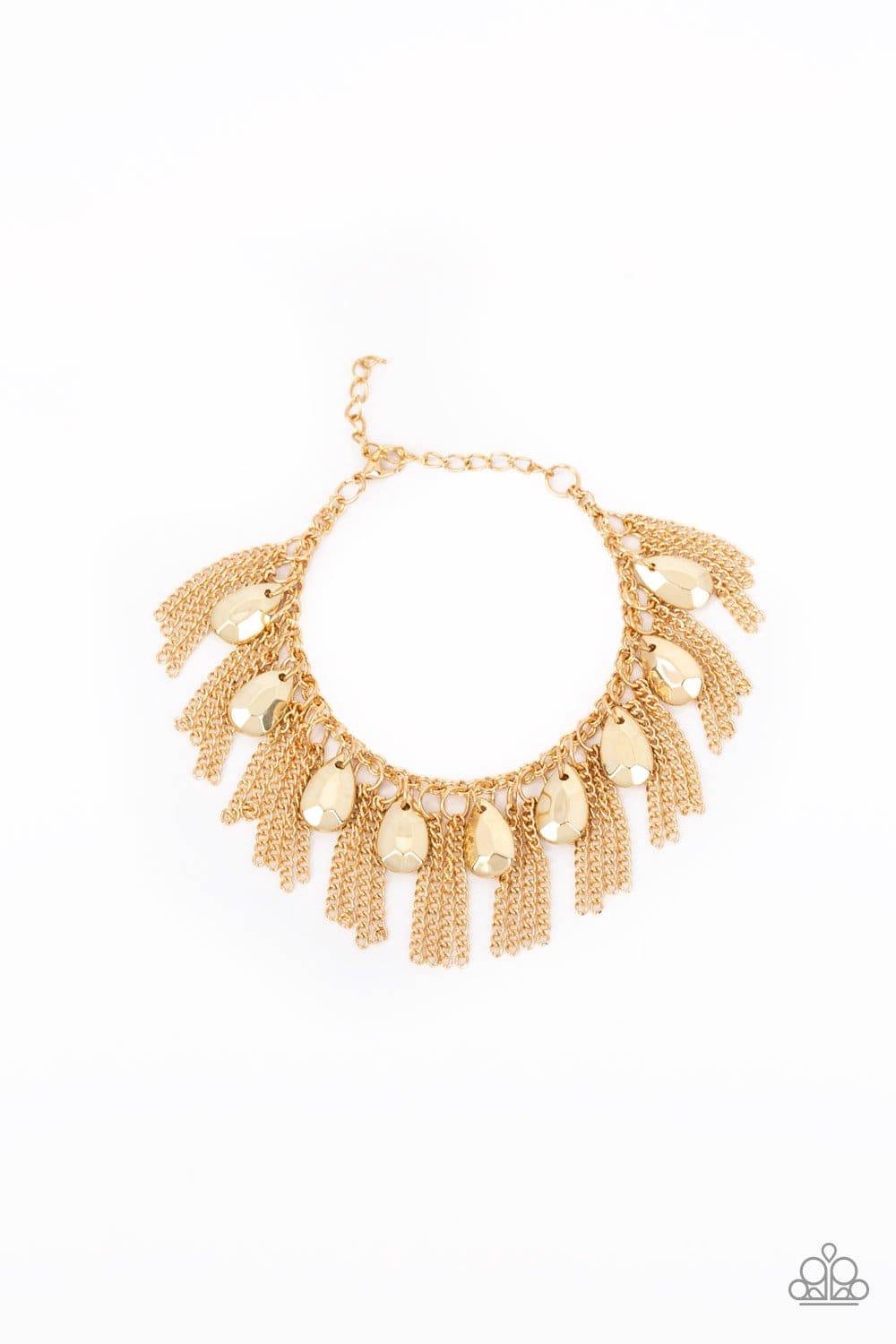 Brag Swag - Gold Fringe Bracelet - Paparazzi Accessories - GlaMarous Titi Jewels