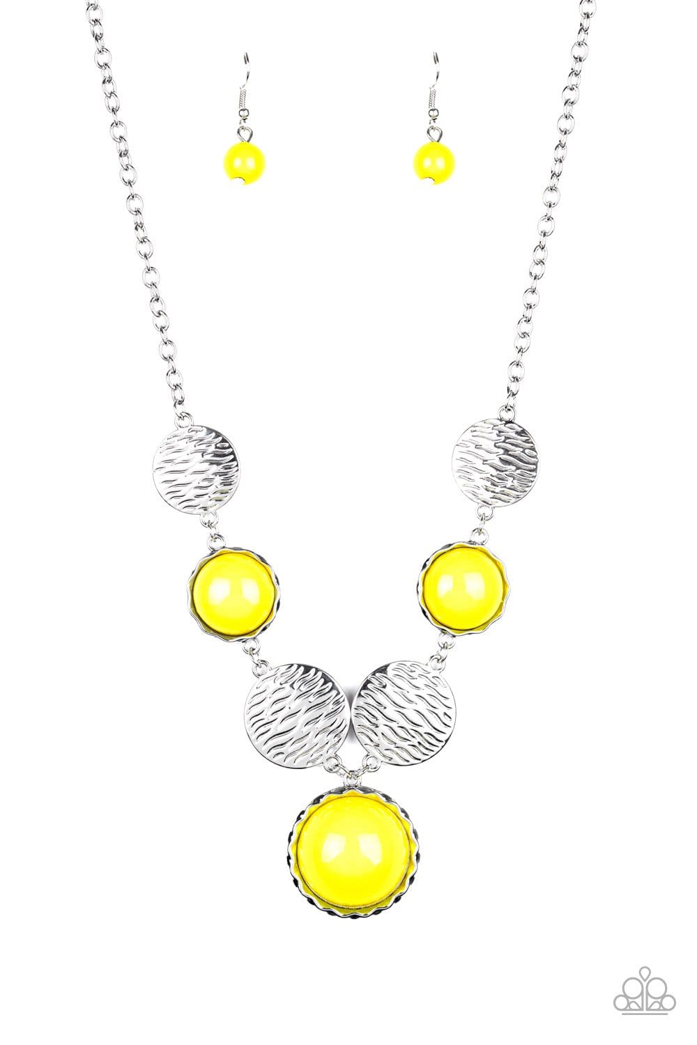 Bohemian Bombshell - Yellow Bead Necklace - Paparazzi Accessories - GlaMarous Titi Jewels