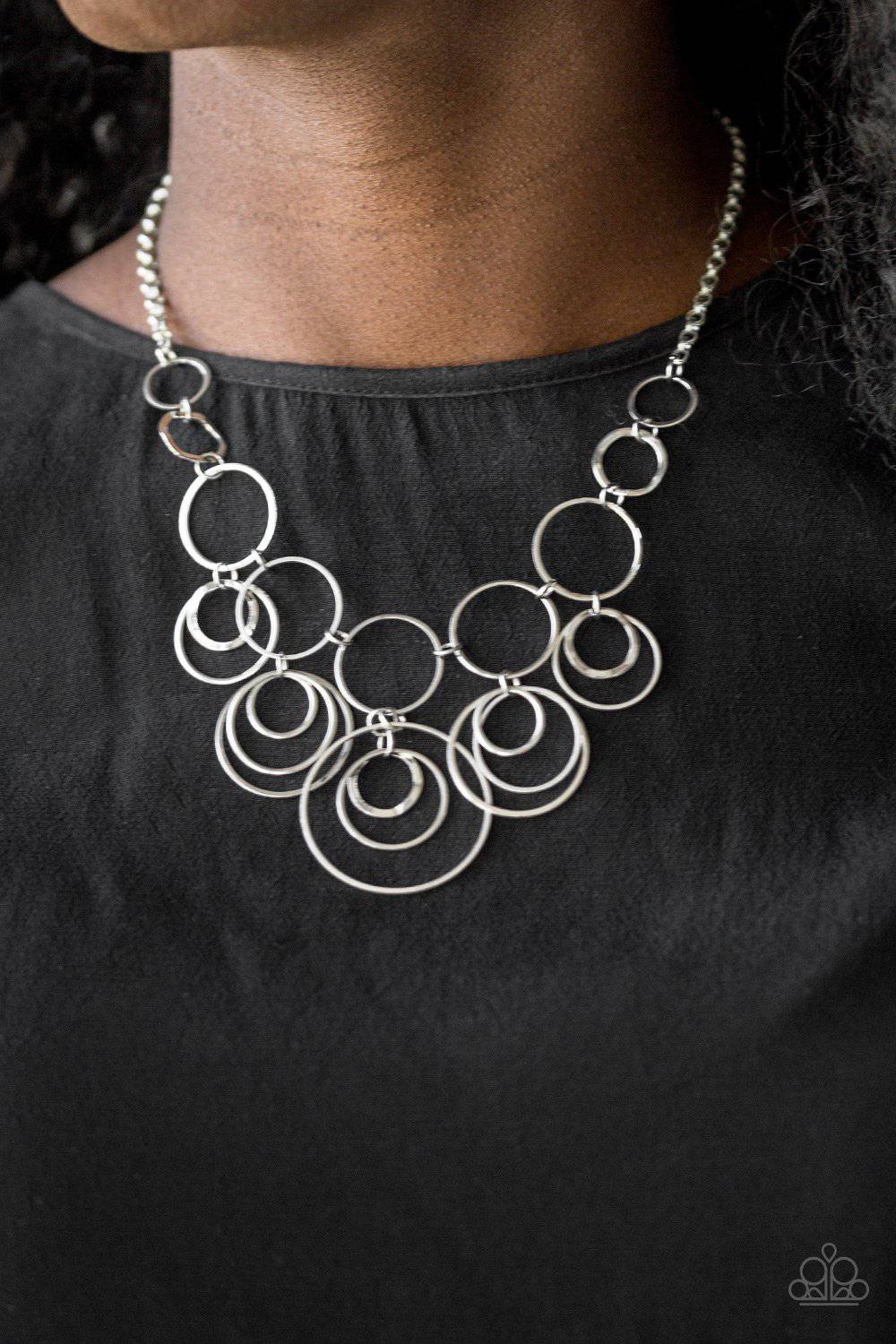 Break The Cycle - Silver Necklace - Paparazzi Accessories - GlaMarous Titi Jewels