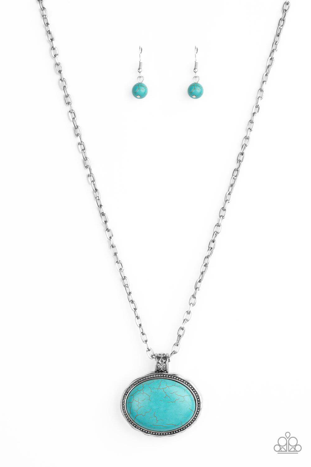 Sedimentary Colors - Turquoise Stone Necklace - Paparazzi Accessories - GlaMarous Titi Jewels