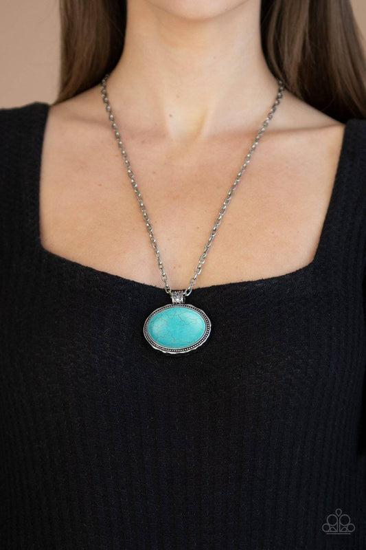 Sedimentary Colors - Turquoise Stone Necklace - Paparazzi Accessories - GlaMarous Titi Jewels