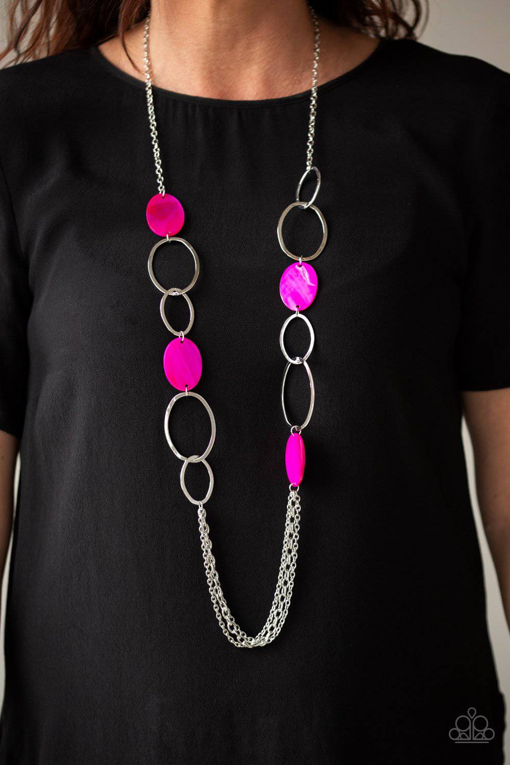 Kaleidoscope Coasts - Pink Iridescence Necklace - Paparazzi Accessories - GlaMarous Titi Jewels