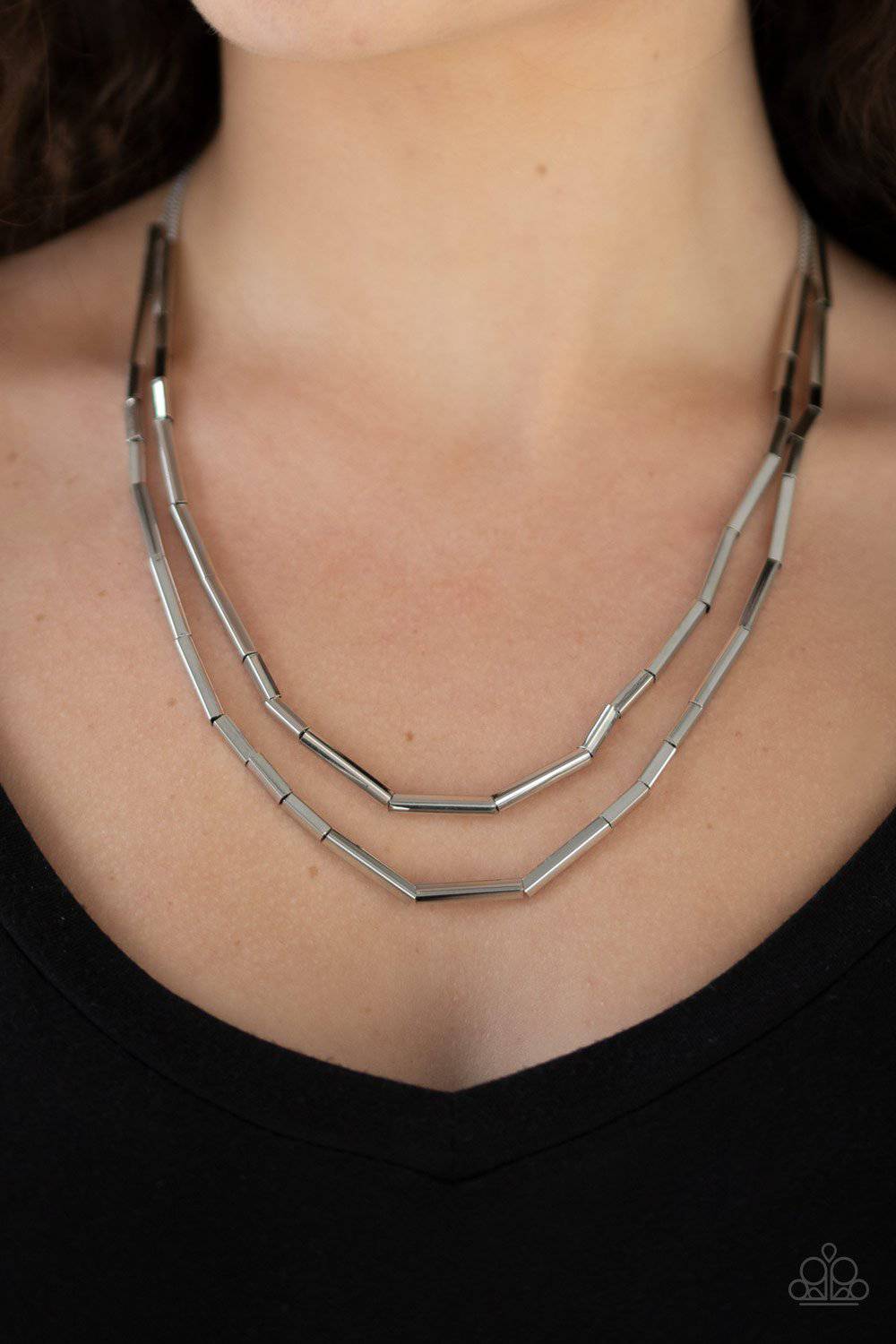 A Pipe Dream - Silver Chain Dainty Collar Necklace - Paparazzi Accessories - GlaMarous Titi Jewels