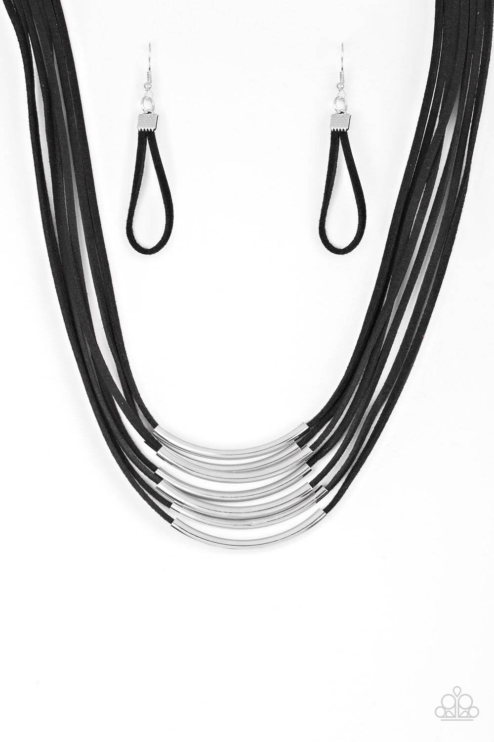 Walk The WALKABOUT - Black Suede Layered Necklace - Paparazzi Accessories - GlaMarous Titi Jewels