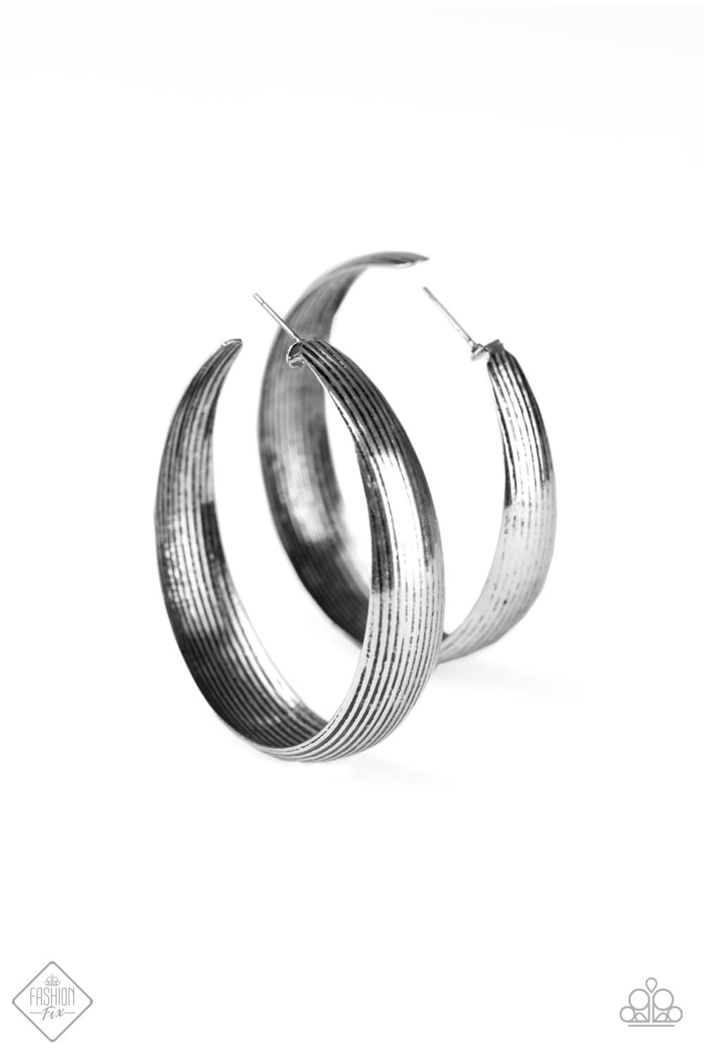 Desert Wanderings - Silver Hoop Earrings - Paparazzi Accessories - GlaMarous Titi Jewels