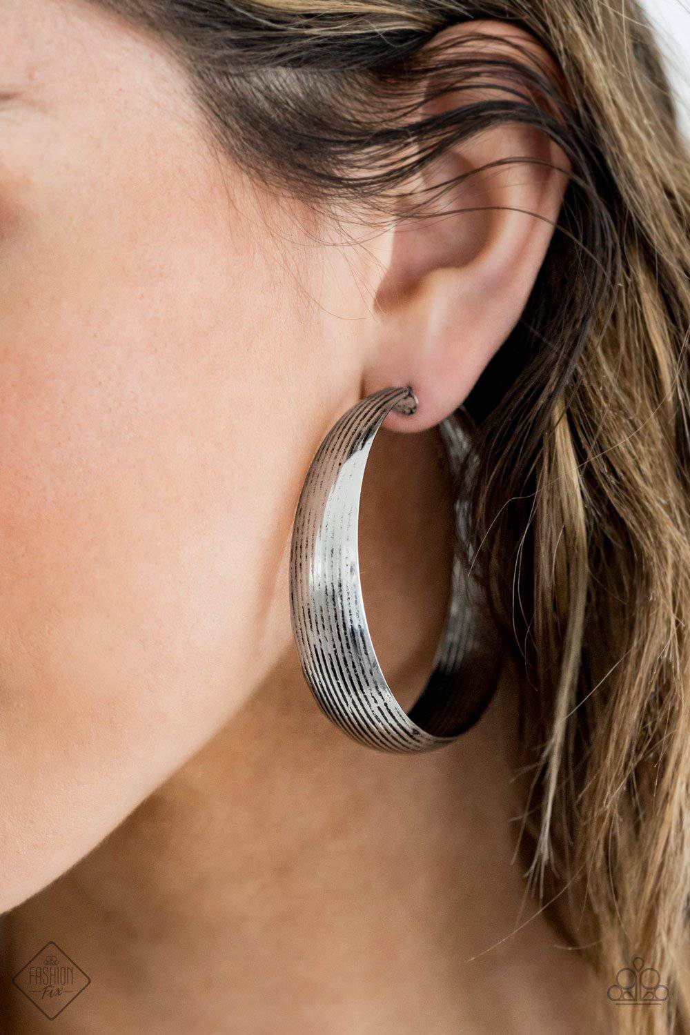 Desert Wanderings - Silver Hoop Earrings - Paparazzi Accessories - GlaMarous Titi Jewels