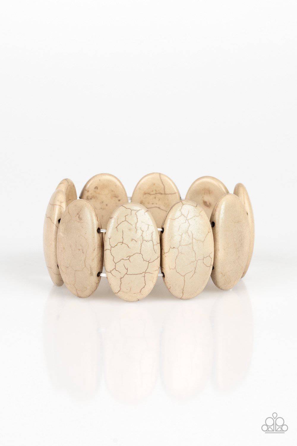 Dramatically Nomadic - Brown Stretchy Bracelet- Paparazzi Accessories - GlaMarous Titi Jewels