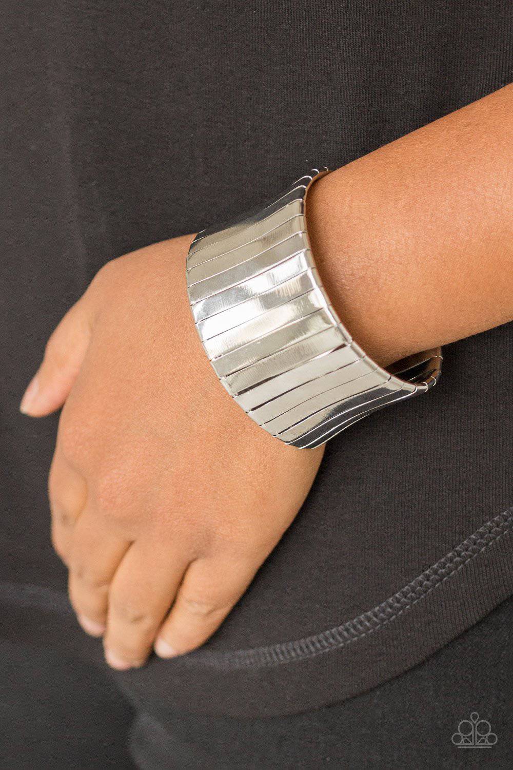 Urban Uptrend - Silver Cuff Bracelet- Paparazzi Accessories - GlaMarous Titi Jewels