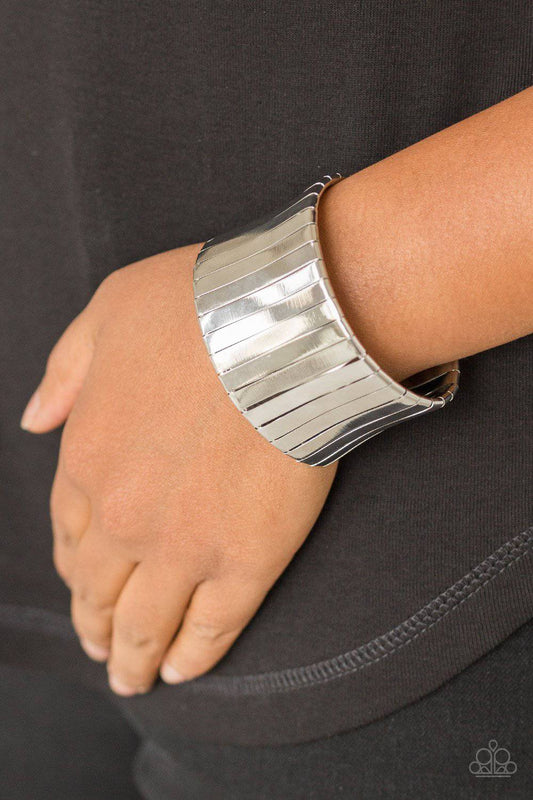 Urban Uptrend - Silver Cuff Bracelet- Paparazzi Accessories - GlaMarous Titi Jewels