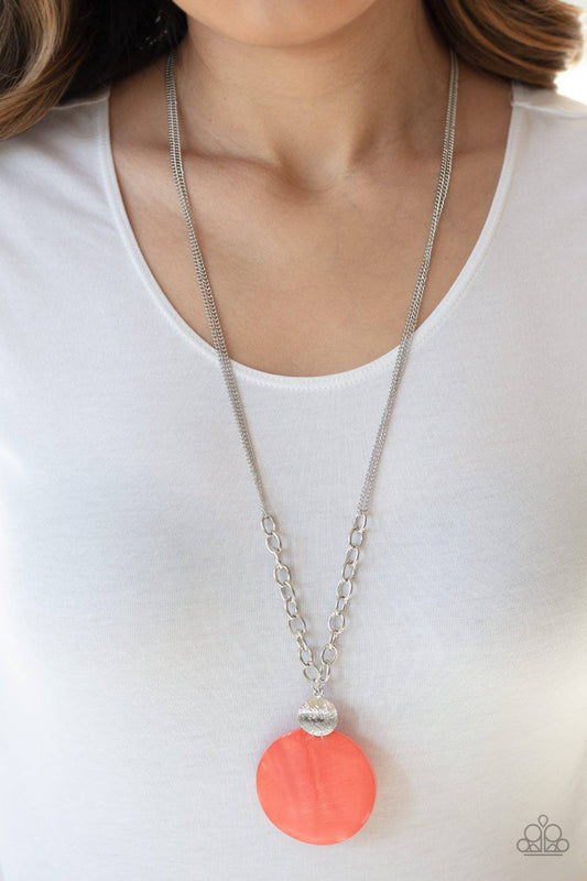 A Top-SHELLer - Orange Necklace- Paparazzi Accessories - GlaMarous Titi Jewels