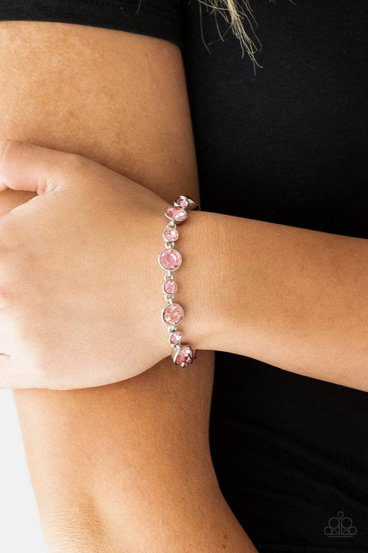 Starstruck Sparkle - Pink Rhinestone Bracelet - Paparazzi Accessories - GlaMarous Titi Jewels