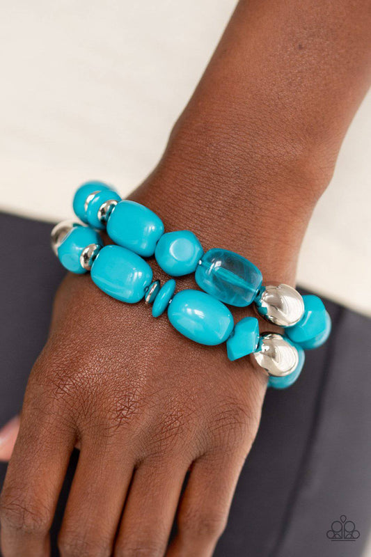 Fruity Flavor - Blue Stretchy Bracelets- Paparazzi Accessories - GlaMarous Titi Jewels