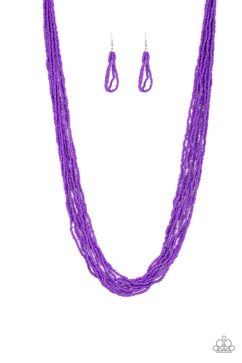 Congo Colada - Purple Seed Bead Necklace - Paparazzi Accessories - GlaMarous Titi Jewels