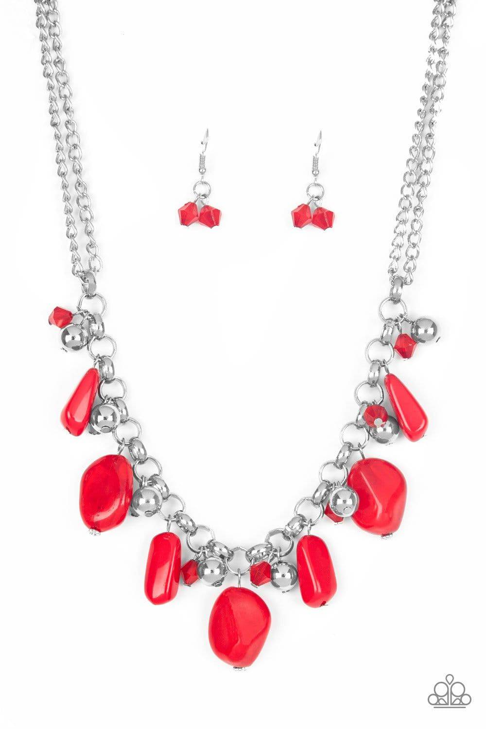 Grand Canyon Grotto - Red Necklace- Paparazzi Accessories - GlaMarous Titi Jewels