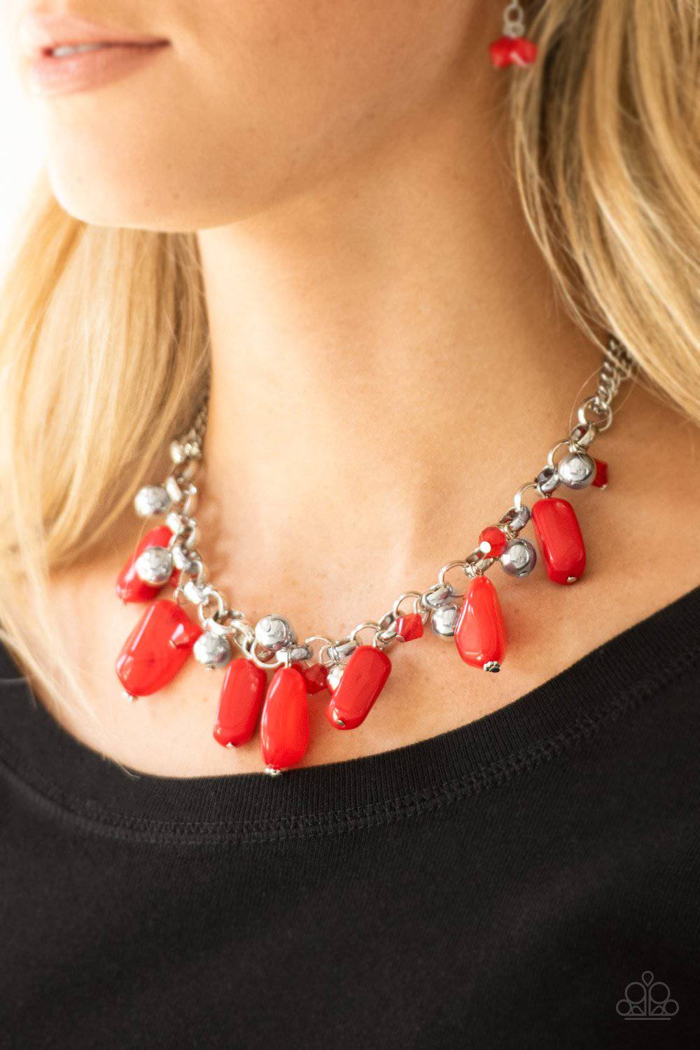 Grand Canyon Grotto - Red Necklace- Paparazzi Accessories - GlaMarous Titi Jewels