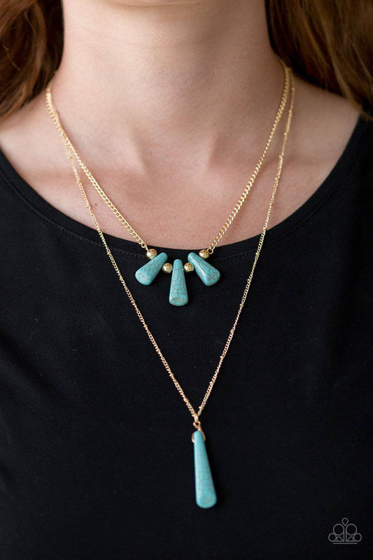 Basic Groundwork - Turquoise Blue Necklace- Paparazzi Accessories - GlaMarous Titi Jewels