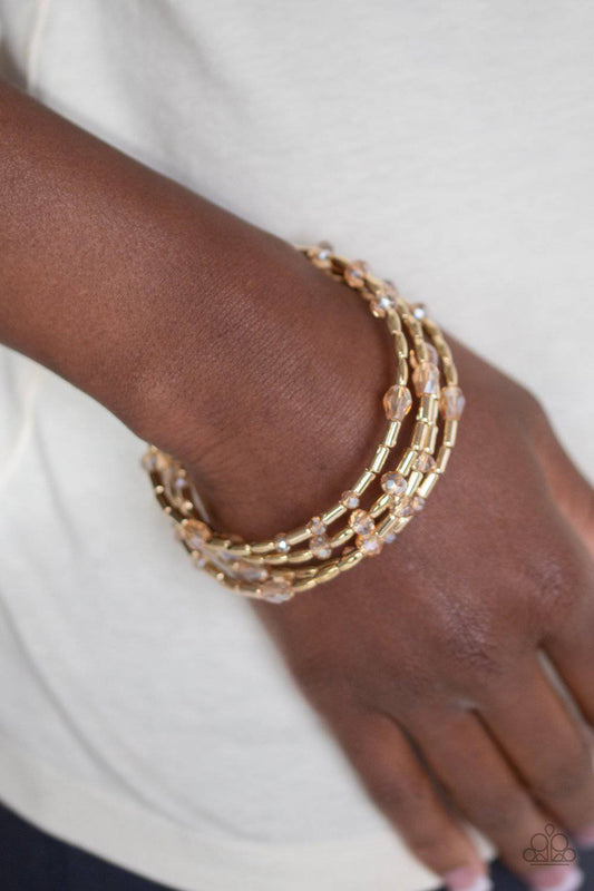 Regal Remix - Gold Infinity Bracelet - Paparazzi Accessories - GlaMarous Titi Jewels