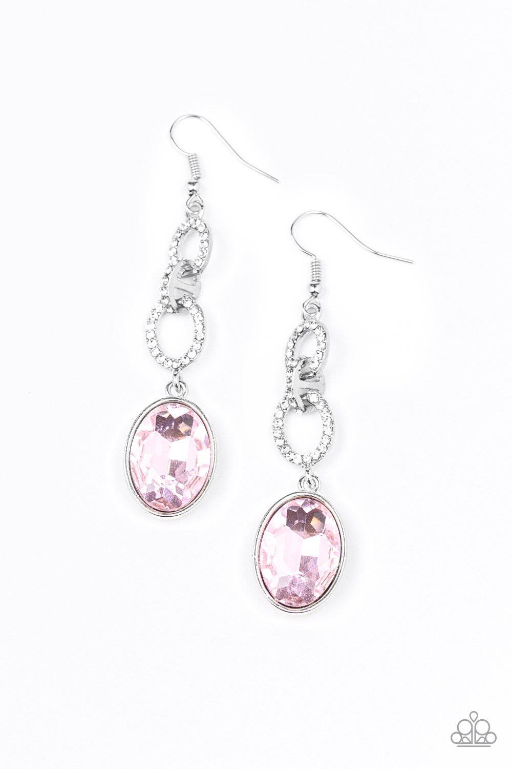 Extra Ice Queen - Pink & Rhinestone Earrings - Paparazzi Accessories - GlaMarous Titi Jewels