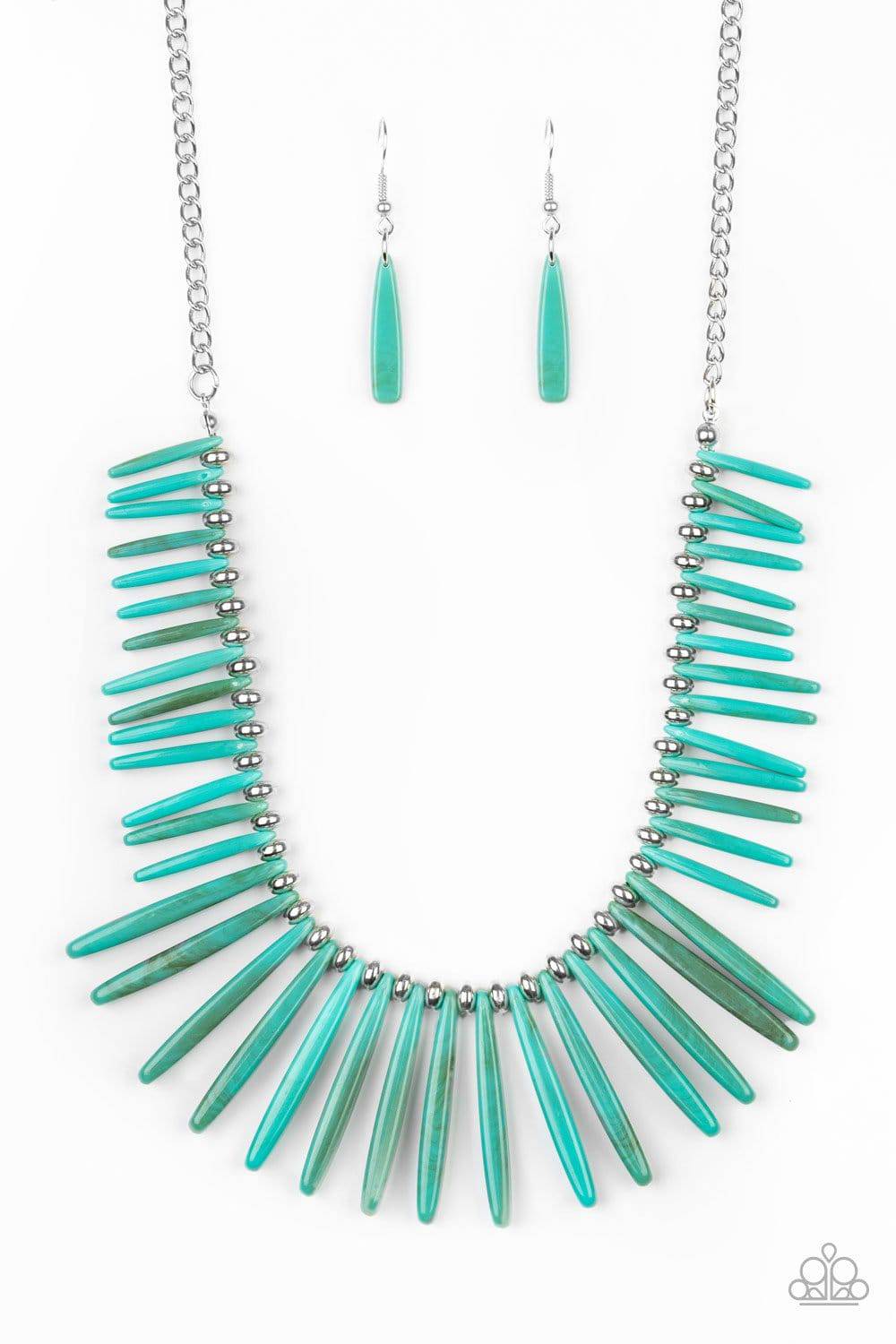 Out of My Element - July 2020 Life of the Party Turquoise Necklace - Paparazzi Accessories - GlaMarous Titi Jewels