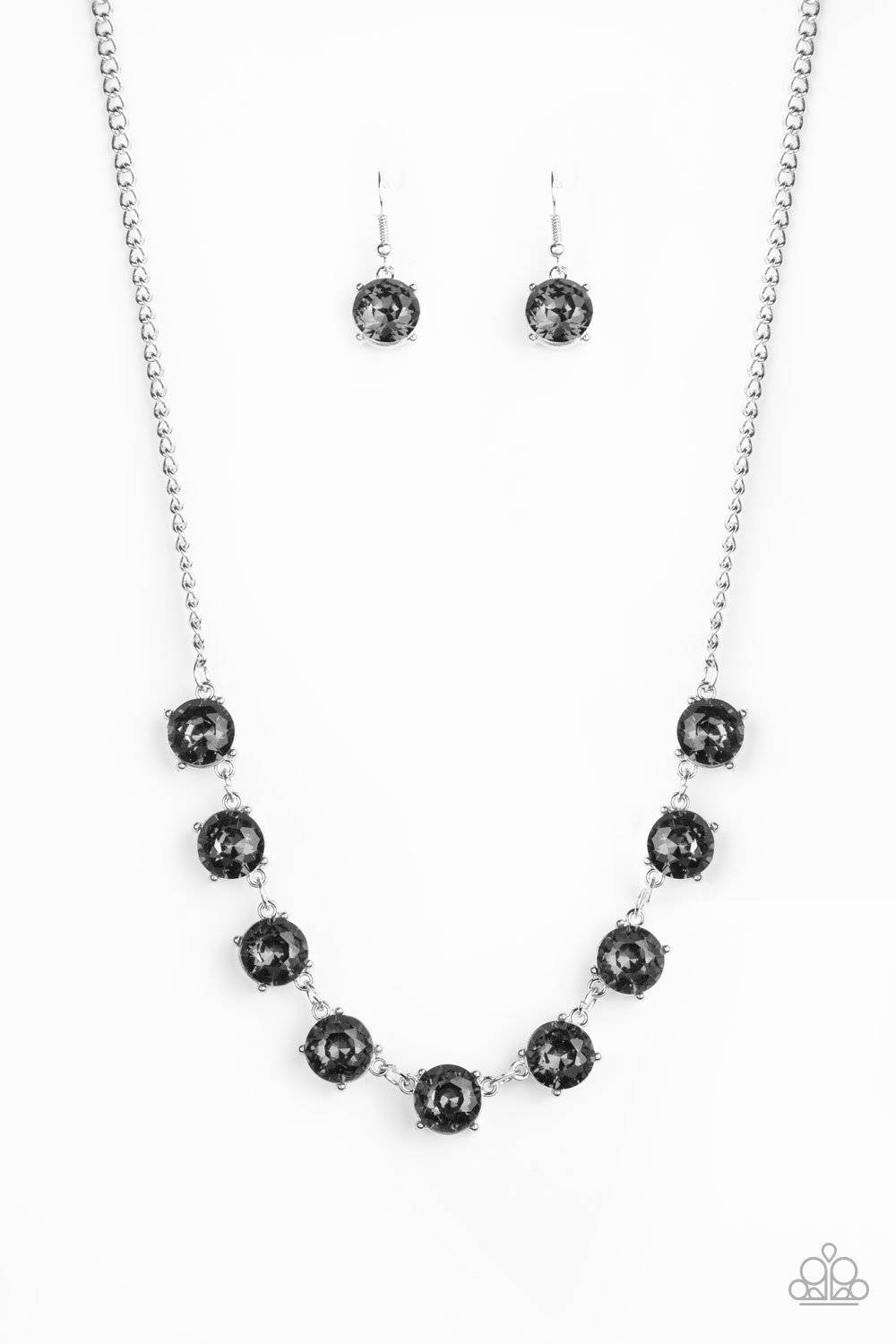 Iridescent Icing - Silver Smoky Silver Necklace - Paparazzi Accessories - GlaMarous Titi Jewels