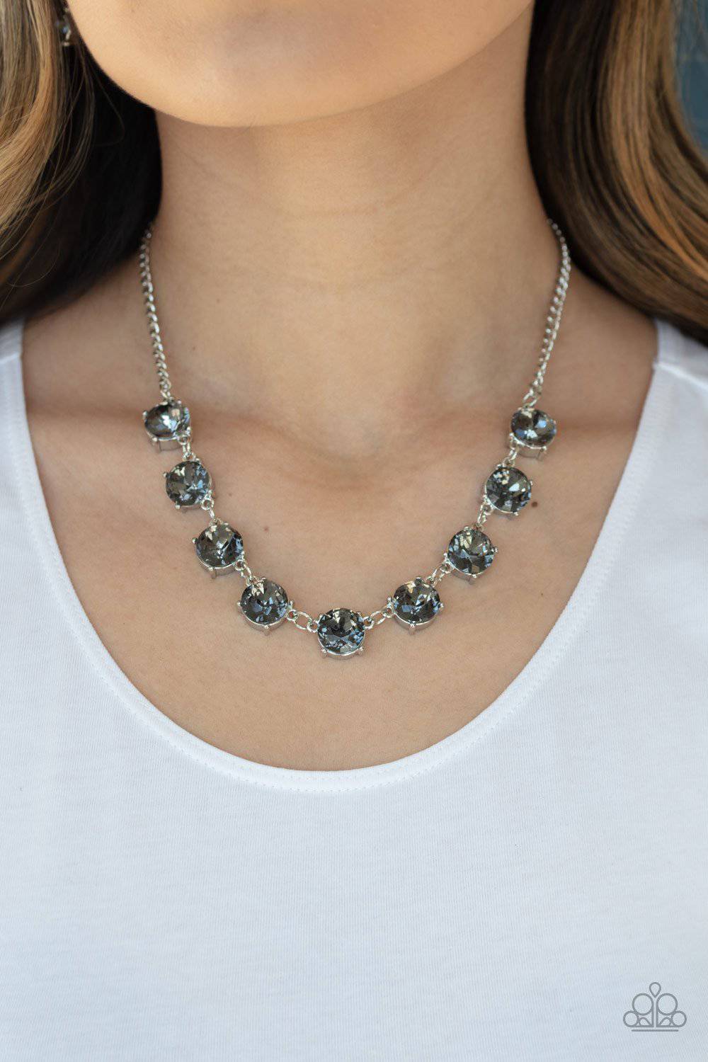 Iridescent Icing - Silver Smoky Silver Necklace - Paparazzi Accessories - GlaMarous Titi Jewels