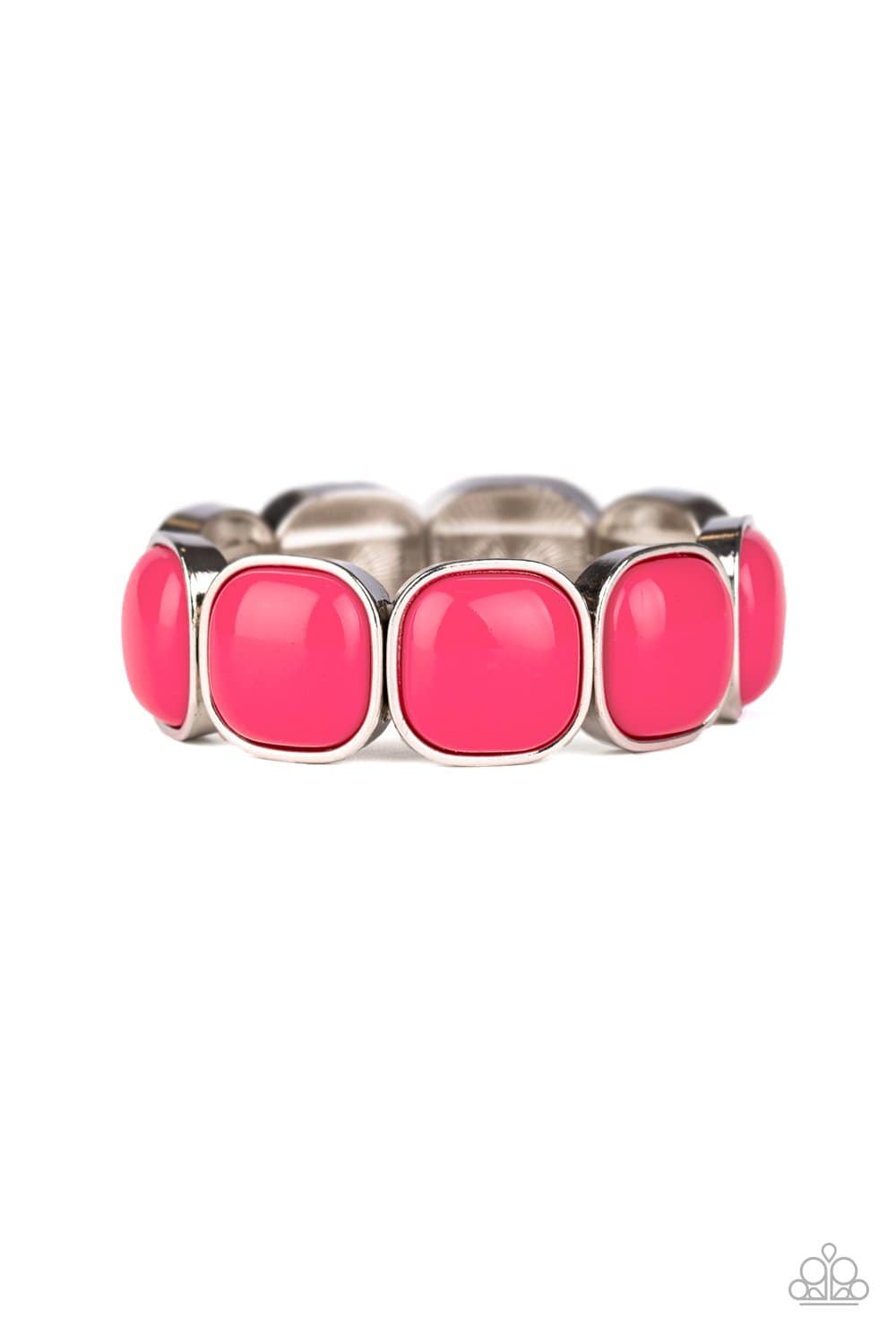 Vivacious Volume - Pink Bead Stretchy Bracelet - Paparazzi Accessories - GlaMarous Titi Jewels