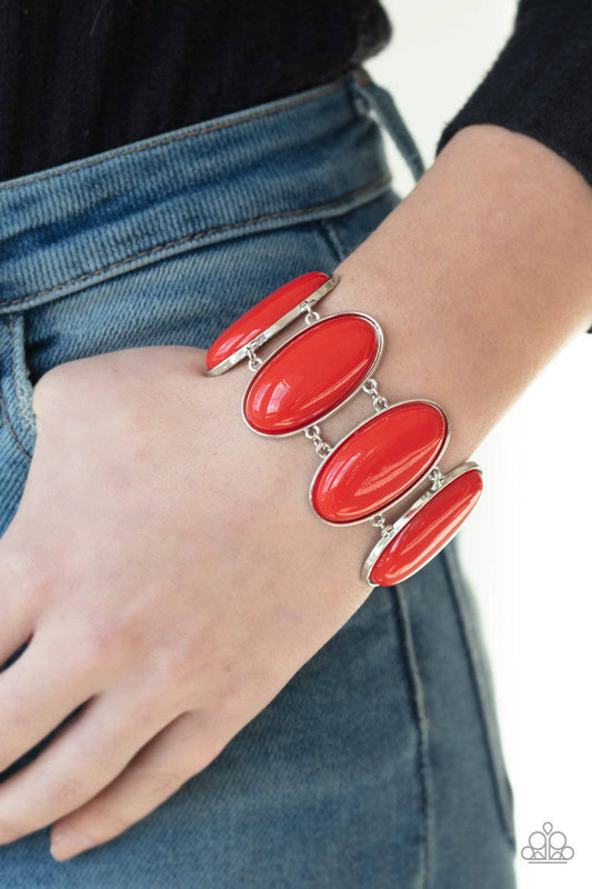 Power Pop - Red Bracelet- Paparazzi Accessories - GlaMarous Titi Jewels