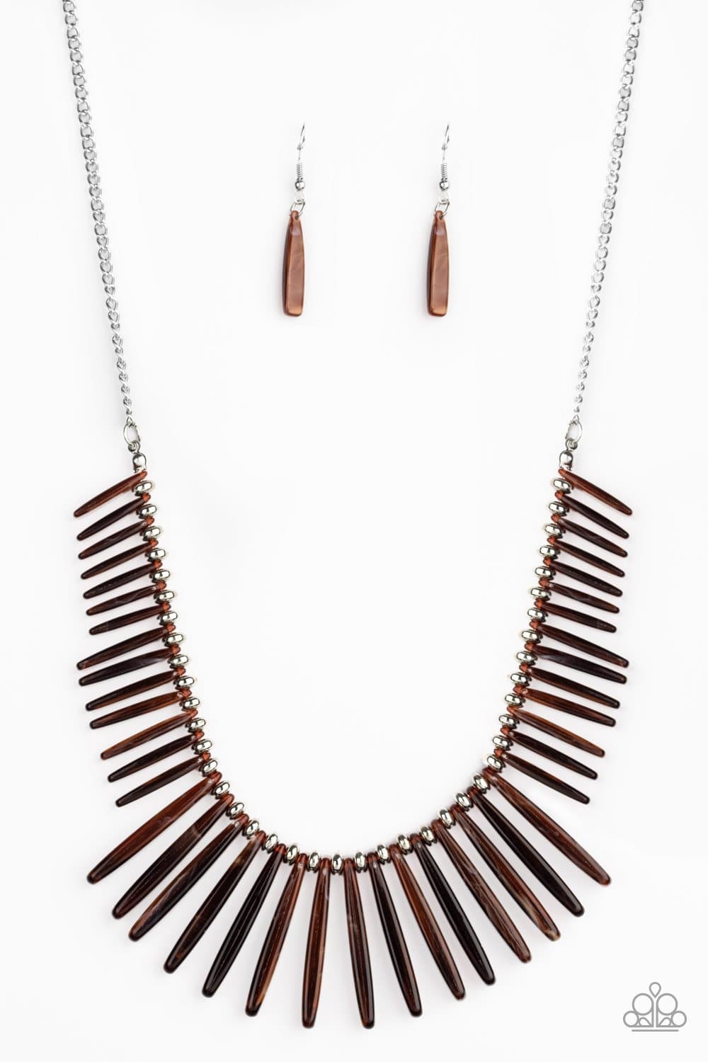 Out of My Element - Brown Acrylic Necklace- Paparazzi Accessories - GlaMarous Titi Jewels