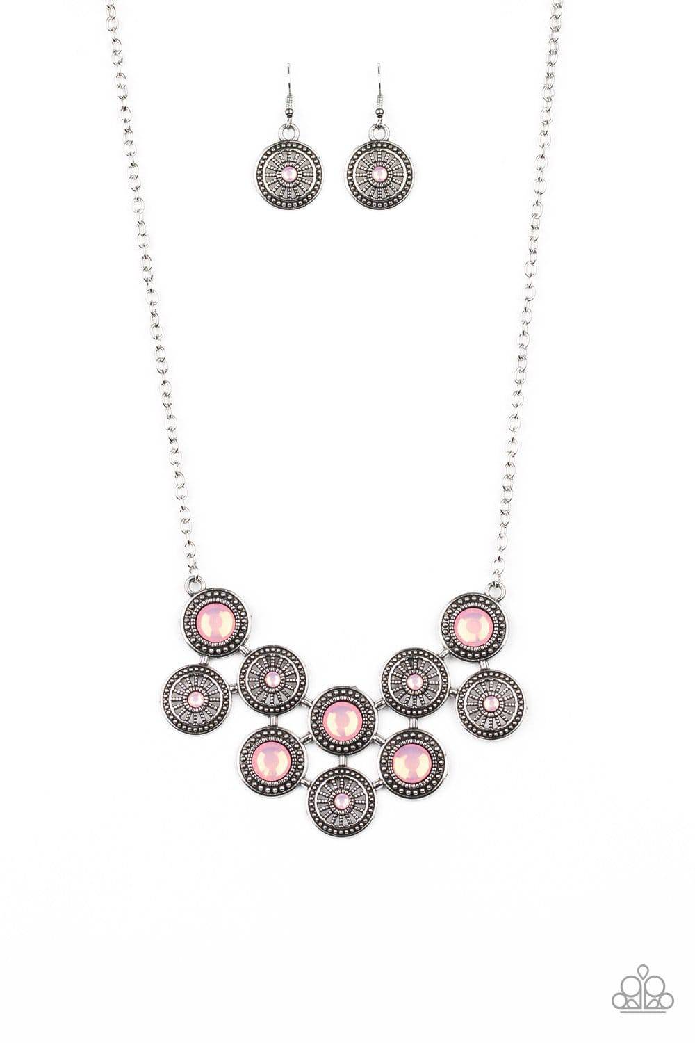 Whats Your Star Sign? - Pink Opalescent Gem Necklace - Paparazzi Accessories - GlaMarous Titi Jewels