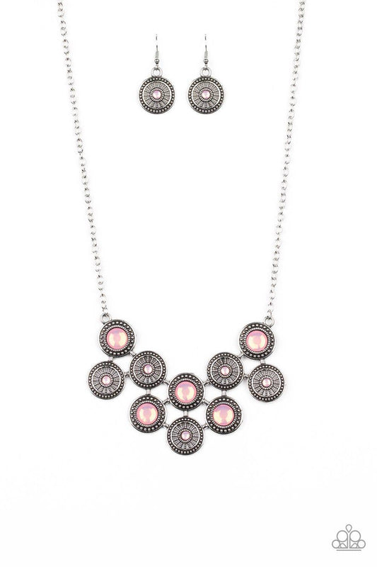 Whats Your Star Sign? - Pink Opalescent Gem Necklace - Paparazzi Accessories - GlaMarous Titi Jewels