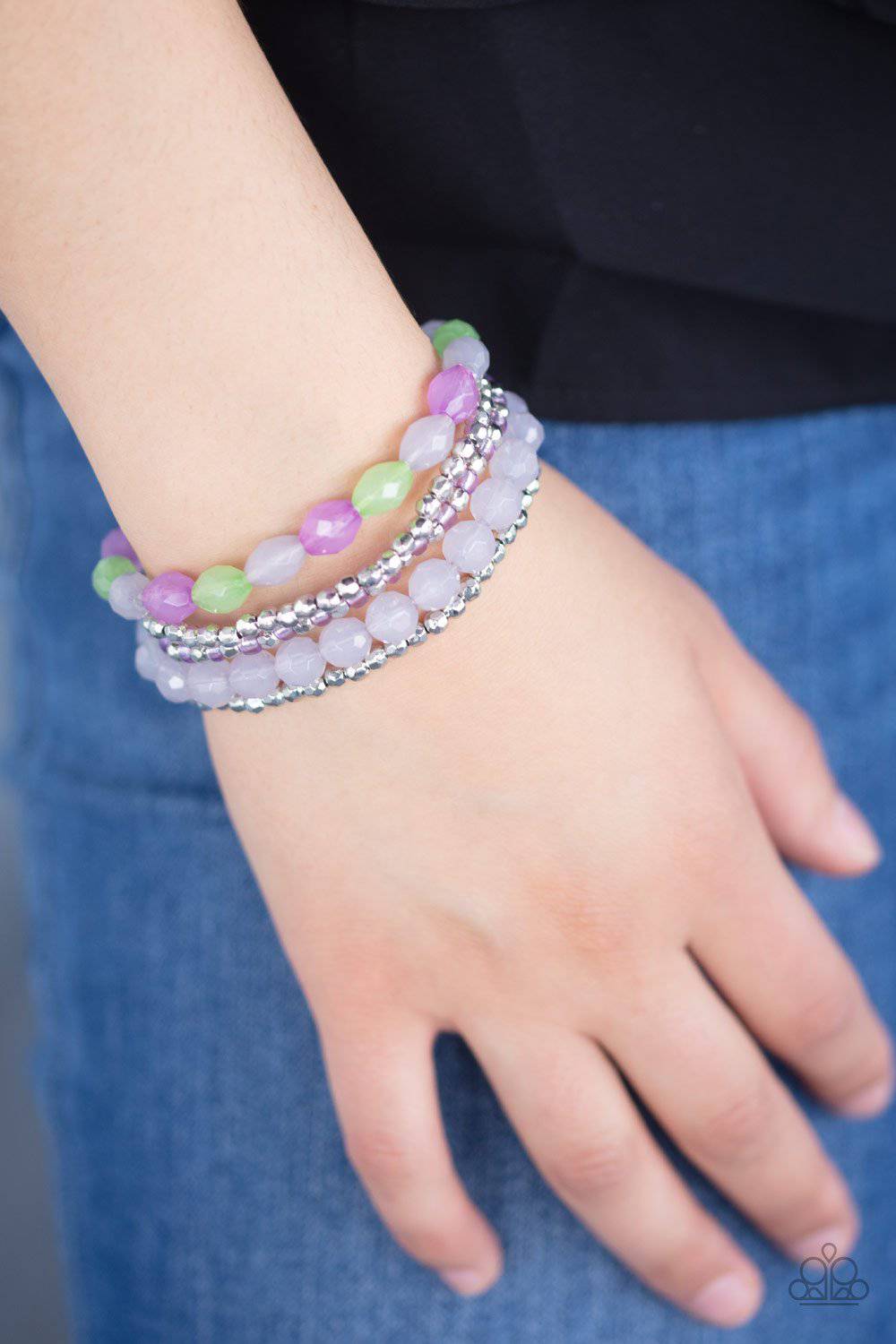Sugary Sweet - Multi-Colored Stretchy Bracelet - Paparazzi Accessories - GlaMarous Titi Jewels