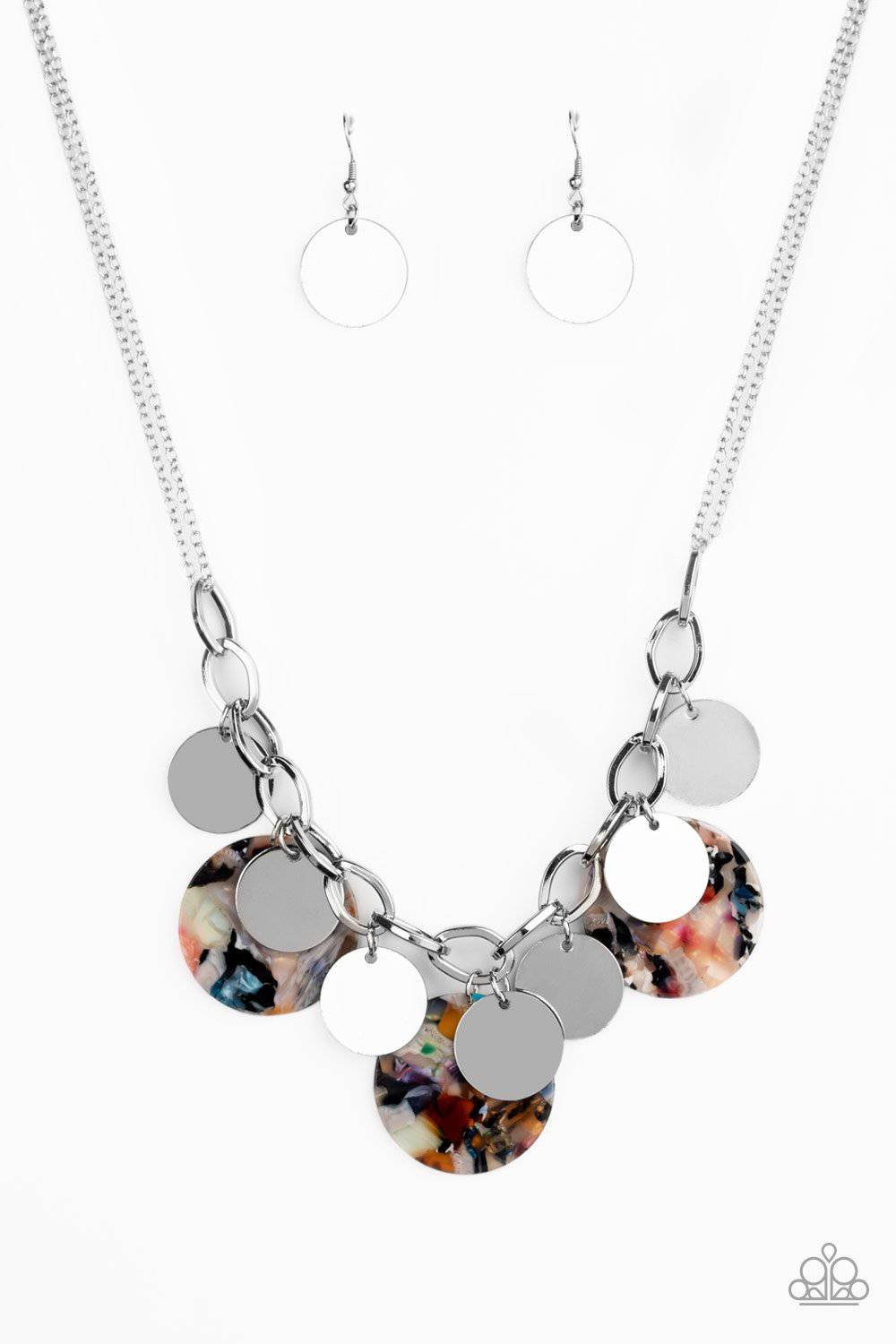 Confetti Confection - Multi-Colored Acrylic Disc Necklace - Paparazzi Accessories - GlaMarous Titi Jewels