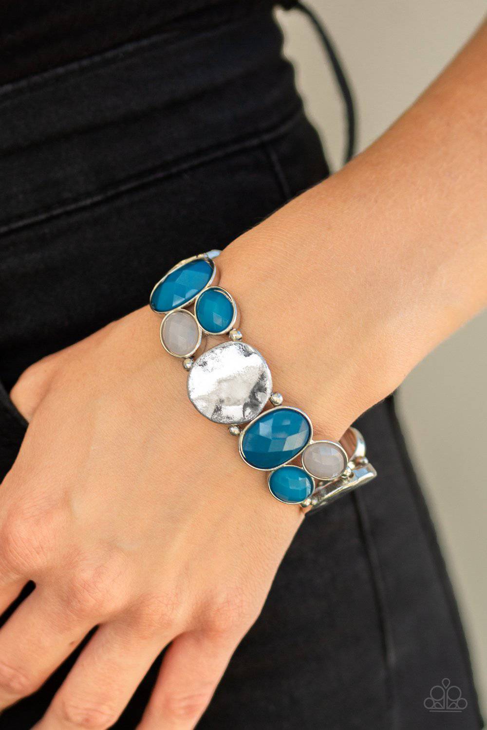 Chroma Charisma - Blue Bead Stretchy Bracelet - Paparazzi Accessories - GlaMarous Titi Jewels