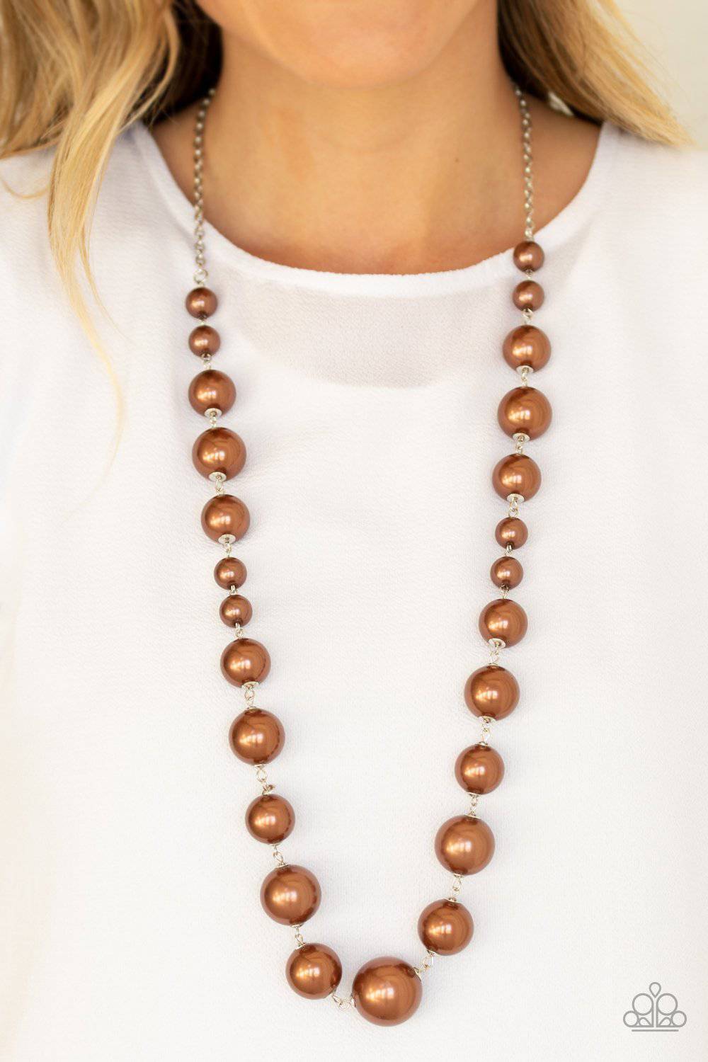 Pearl Prodigy - Brown Pearl Necklace - Paparazzi Accessories - GlaMarous Titi Jewels