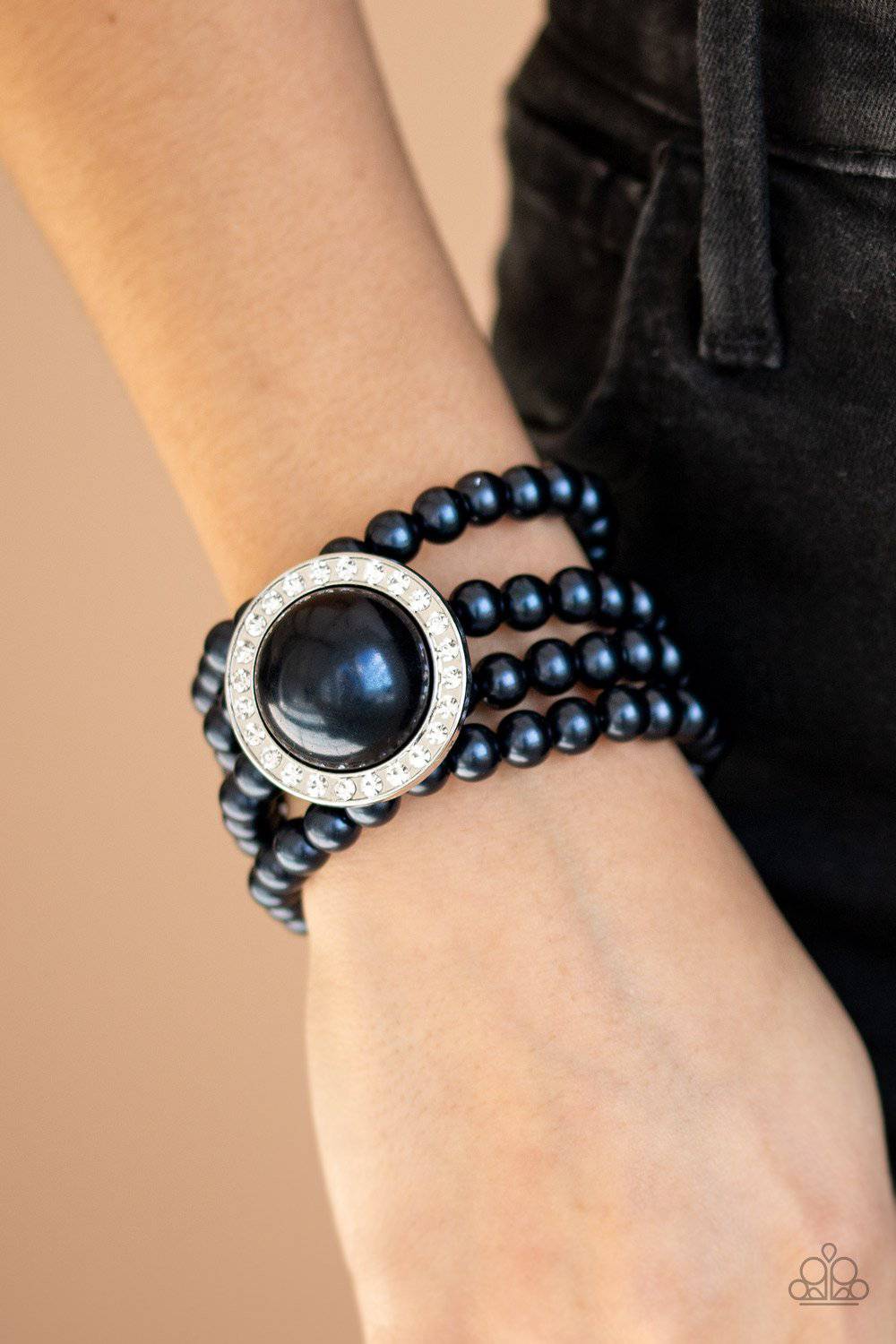 Top Tier Twinkle - Blue Pearl Stretchy Bracelets - Paparazzi Accessories - GlaMarous Titi Jewels