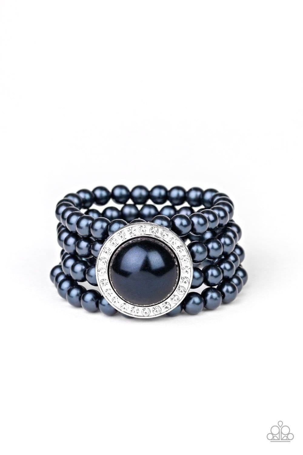 Top Tier Twinkle - Blue Pearl Stretchy Bracelets - Paparazzi Accessories - GlaMarous Titi Jewels