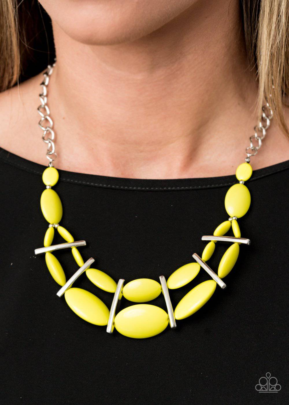 Law of the Jungle - Yellow Bead Necklace - Paparazzi Accessories - GlaMarous Titi Jewels