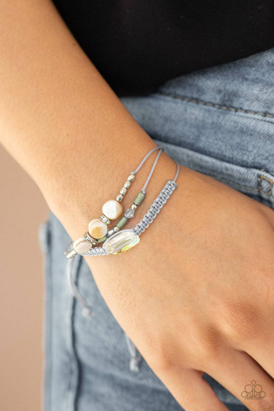 Prismatic Pathfinder - Multi Opalescent & Rhinestone Bracelet - Paparazzi Accessories - GlaMarous Titi Jewels
