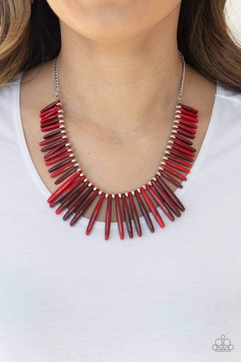 Out of My Element - Red Acrylic Necklace - Paparazzi Accessories - GlaMarous Titi Jewels