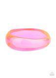 Major Material Girl - Pink Acrylic Bangle Bracelet - Paparazzi Accessories - GlaMarous Titi Jewels