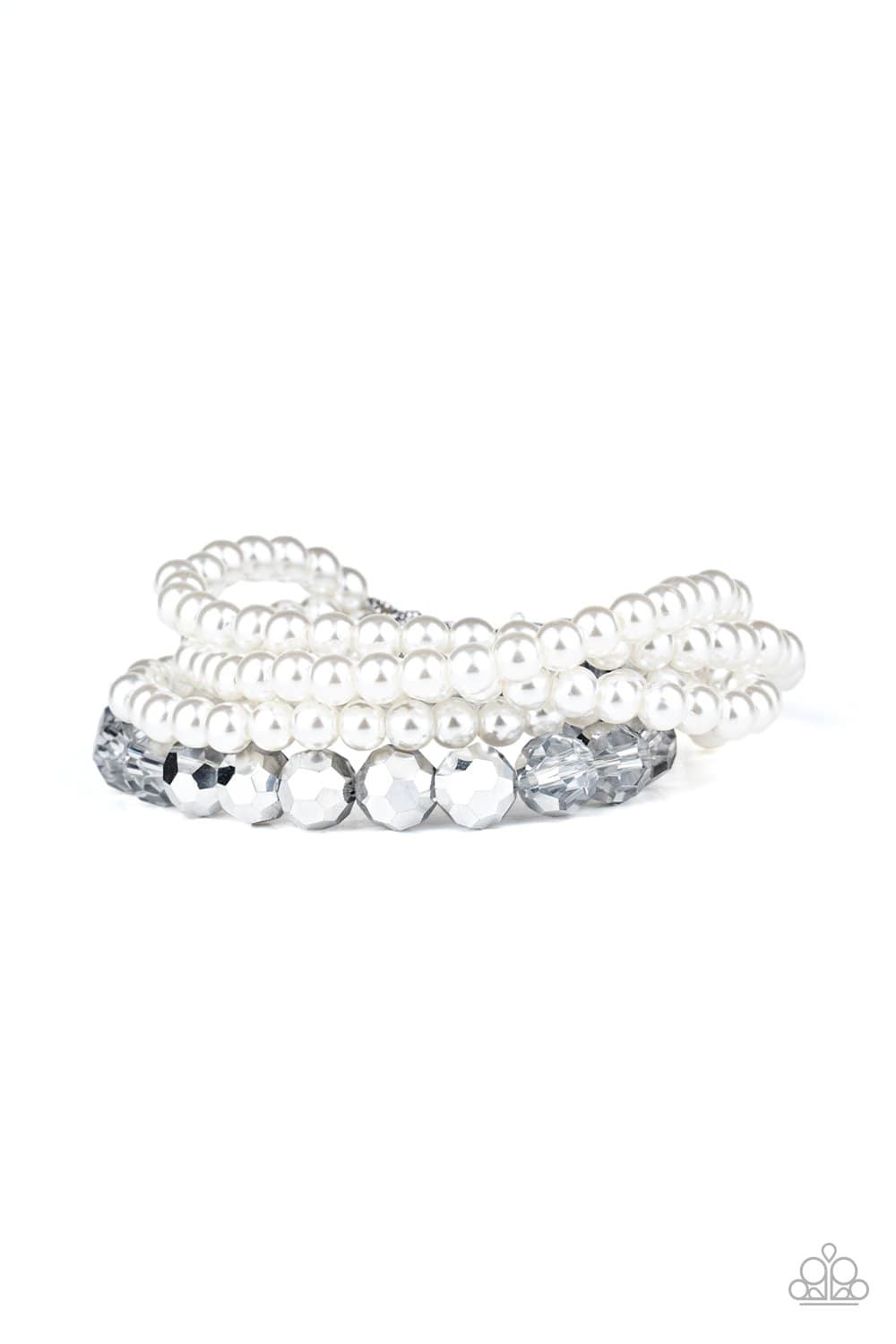 Refined Renegade - White Pearl Bead Bracelet - Paparazzi Accessories - GlaMarous Titi Jewels