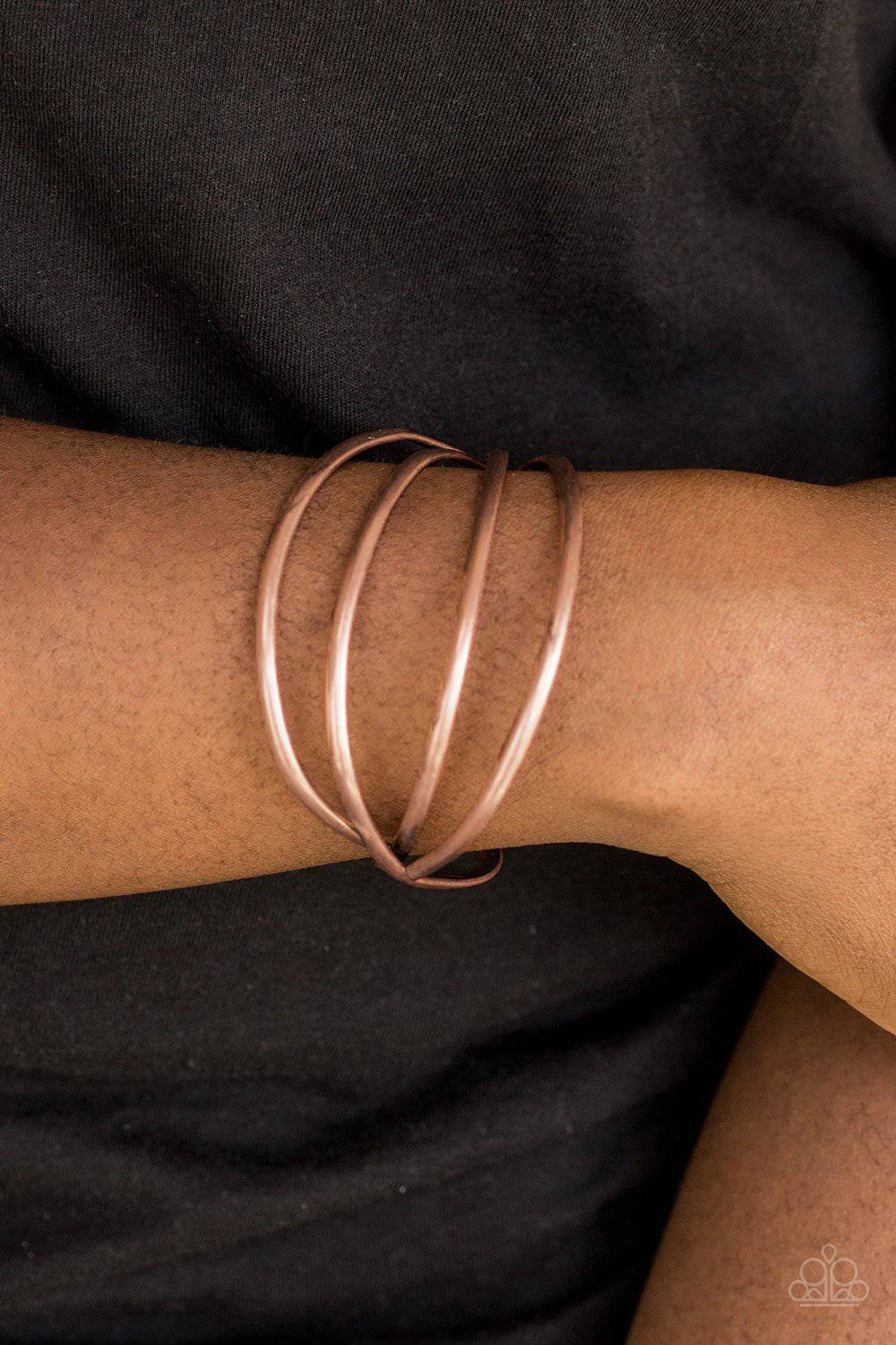 Take A CATWALK - Copper Cuff Bracelet - Paparazzi Accessories - GlaMarous Titi Jewels