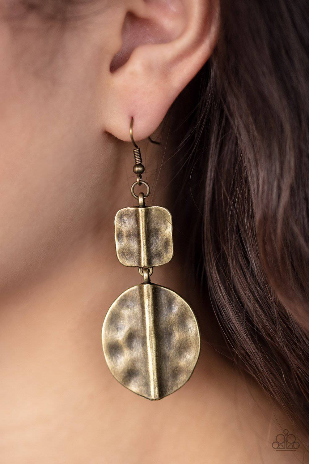 Lure Allure - Brass Earrings - Paparazzi Accessories - GlaMarous Titi Jewels