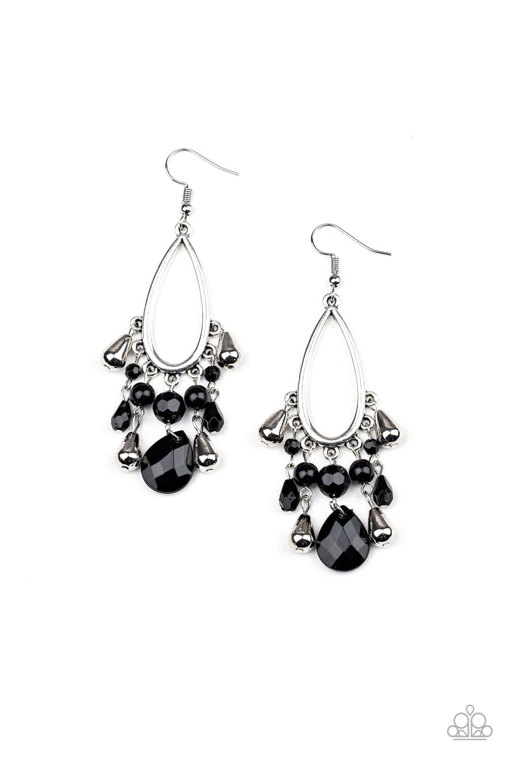 Summer Catch - Black Teardrop Bead Earrings - Paparazzi Accessories - GlaMarous Titi Jewels