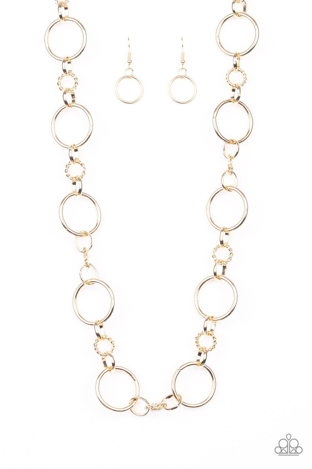 Classic Combo - Gold Hoops Necklace - Paparazzi Accessories - GlaMarous Titi Jewels