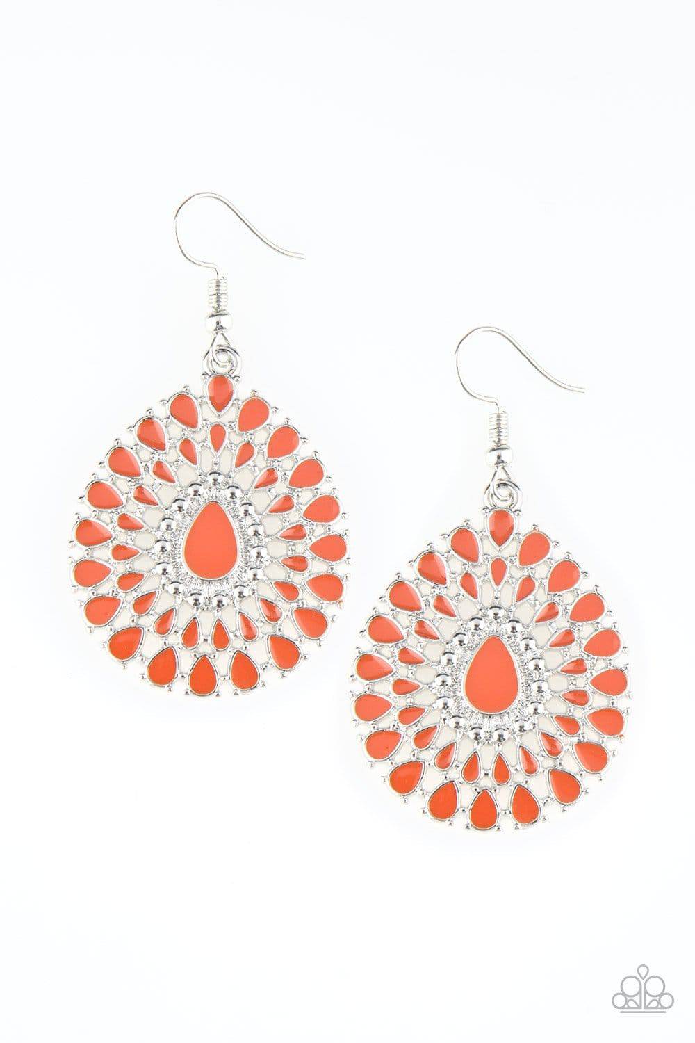 City Chateau - Orange Teardrop Earrings - Paparazzi Accessories - GlaMarous Titi Jewels