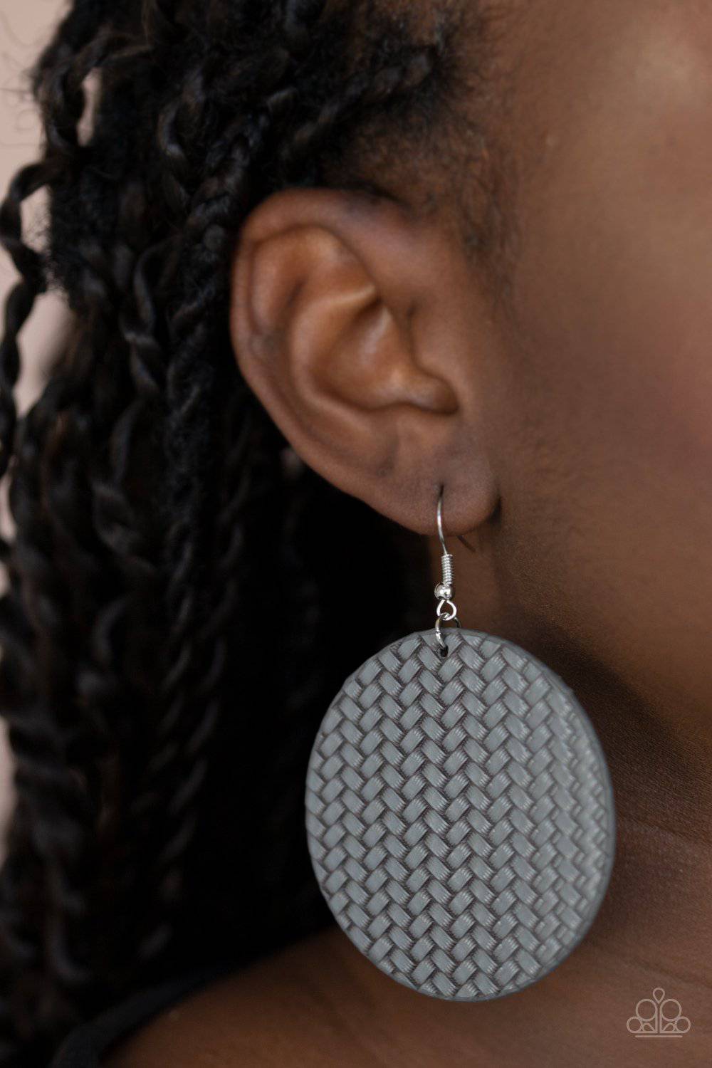 WEAVE Your Mark - Silver Plaited Earrings - Paparazzi Accessories - GlaMarous Titi Jewels