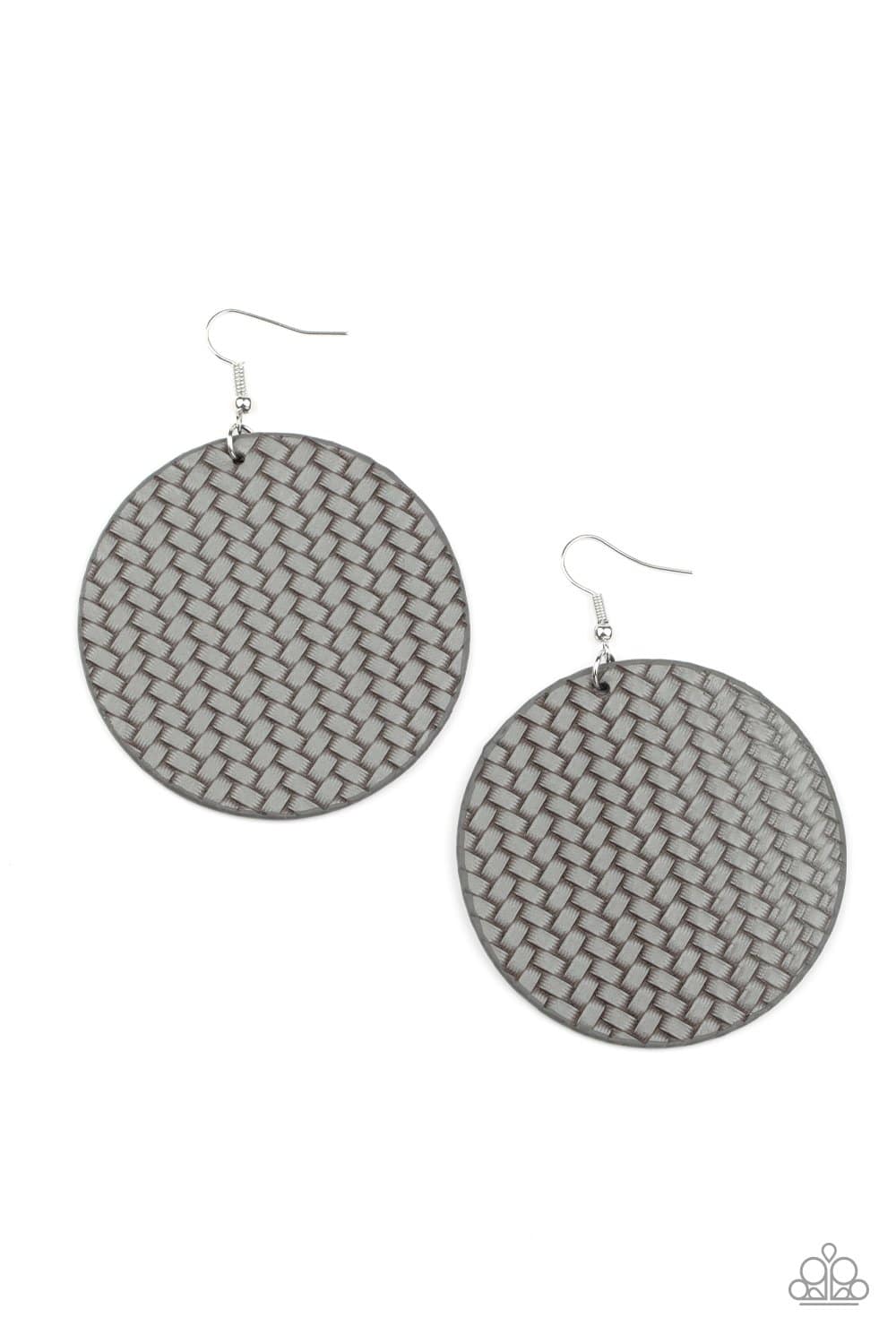 WEAVE Your Mark - Silver Plaited Earrings - Paparazzi Accessories - GlaMarous Titi Jewels