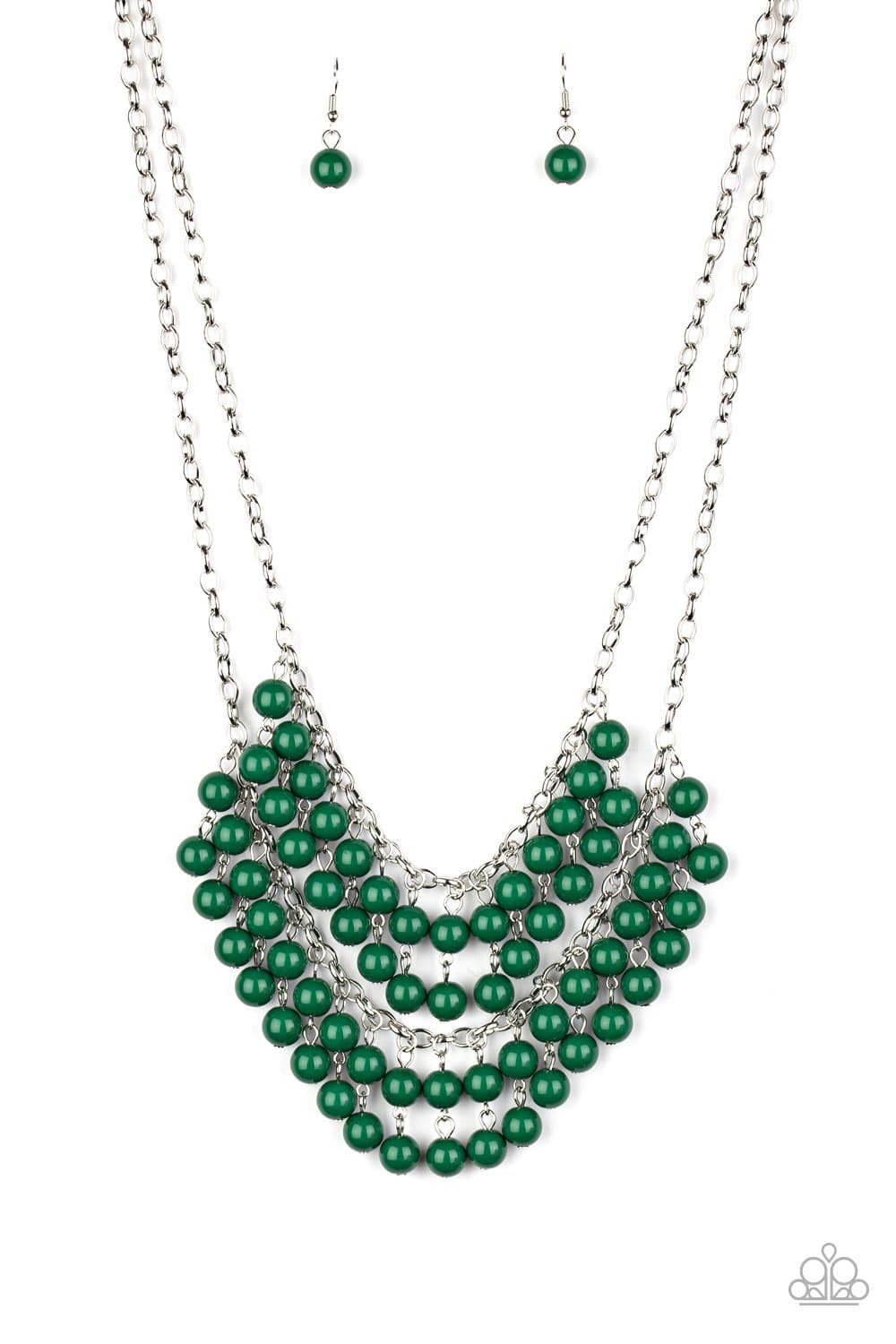 Bubbly Boardwalk - Green Bead Necklace - Paparazzi Accessories - GlaMarous Titi Jewels